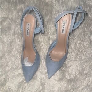 Steve Madden baby boo suede ankle strap heels